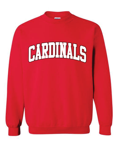 Arched NCOE Cardinals Crew or Hoodie