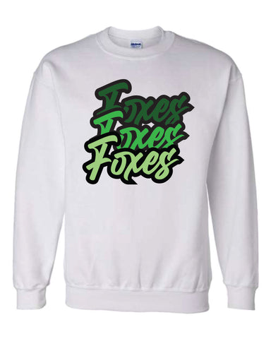 Triple Foxes White Crewneck Sweatshirt